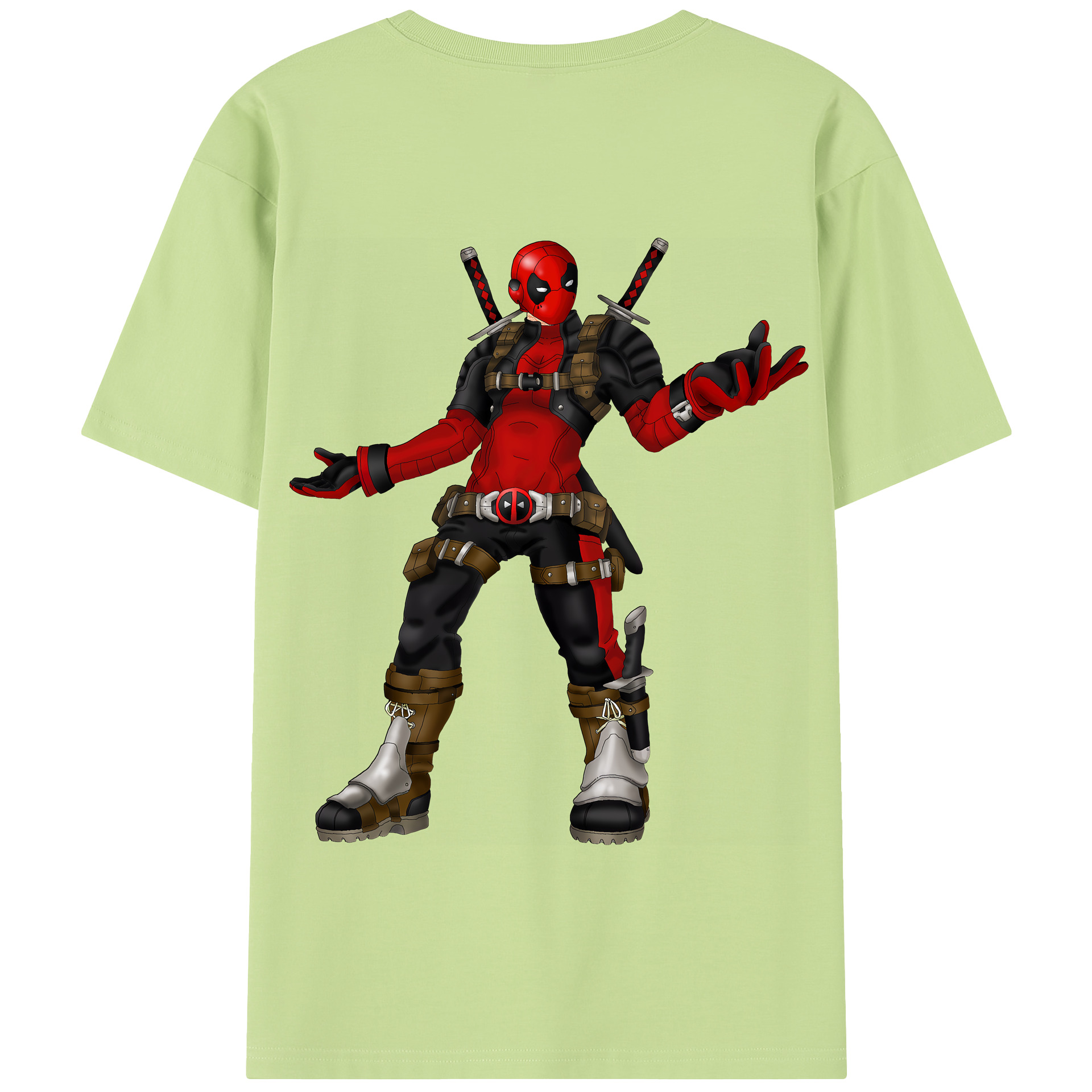 （画像用） Deadpool デッドプール 綿100％半袖Tシャツ（背面プリント）